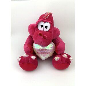 Valentine Pink Dragon Plush' Love Machin'e‎ Heart Crinkly Shimmery Scales 12”